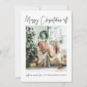 Frohe Weihnachten Modernes Foto Weihnachtskarte Mi (Vorderseite)