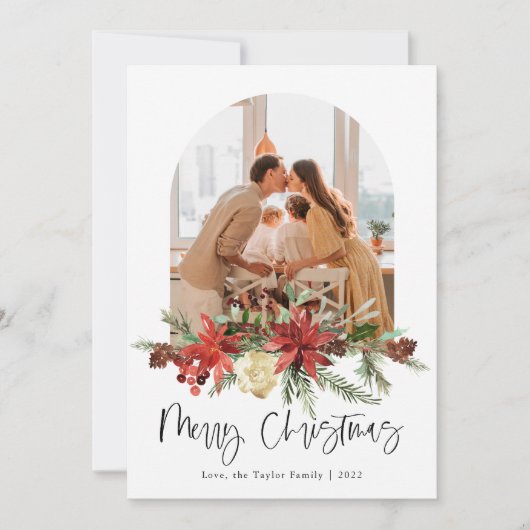 Frohe Weihnachten Modernes Foto Weihnachtskarte Mi (Vorderseite)