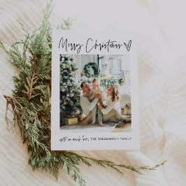 Frohe Weihnachten Modernes Foto Weihnachtskarte Mi