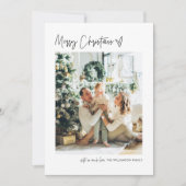 Frohe Weihnachten Modernes Foto Weihnachtskarte Mi (Vorderseite)