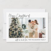 Frohe Weihnachten Modernes Foto Weihnachtskarte Mi (Vorderseite)