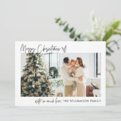 Frohe Weihnachten Modernes Foto Weihnachtskarte Mi (Stehend Vorderseite)