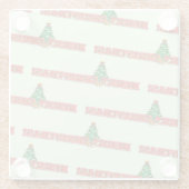 Frohe Weihnachten Modernes Geschenk Glasuntersetzer (Rückseite)