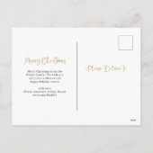 Frohe Weihnachten | Modernes Gold-Zwei-Foto (Rückseite)