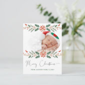 Frohe Weihnachten Modernes Handschrift Foto (Stehend Vorderseite)