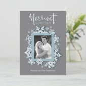 Frohe Weihnachten Modernes Holiday Style Foto (Stehend Vorderseite)