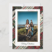 Frohe Weihnachten Modernes Kariertes Foto (Vorderseite)