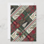 Frohe Weihnachten Modernes Kariertes Foto (Rückseite)