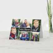 Frohe Weihnachten Modernes Kariertes Foto Collage (Vorderseite)