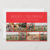Frohe Weihnachten Modernes Minimal Red Aight Foto (Vorderseite)