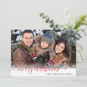 Frohe Weihnachten Modernes Minimales Foto (Stehend Vorderseite)