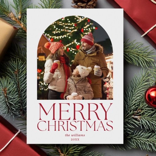 Frohe Weihnachten Modernes Minimalistisch Arch Fot