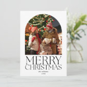 Frohe Weihnachten Modernes Minimalistisch Arch Fot (Stehend Vorderseite)