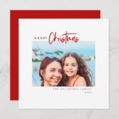 Frohe Weihnachten Modernes Minimalistisches Foto m (Vorne/Hinten)