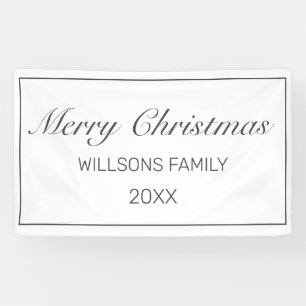 Frohe Weihnachten Modernes Minimalistisches Weiß S Banner