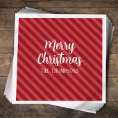 Frohe Weihnachten Modernes Niedliches Festrot Mini Serviette