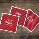 Frohe Weihnachten Modernes Niedliches Festrot Mini Serviette