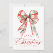 Frohe Weihnachten Modernes Rotes Grün (Vorderseite)