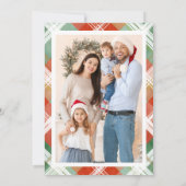 Frohe Weihnachten Modernes Rotes Grün (Rückseite)