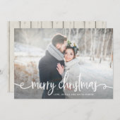 Frohe Weihnachten | Modernes rustikales Foto (Vorne/Hinten)