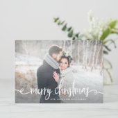 Frohe Weihnachten | Modernes rustikales Foto (Stehend Vorderseite)