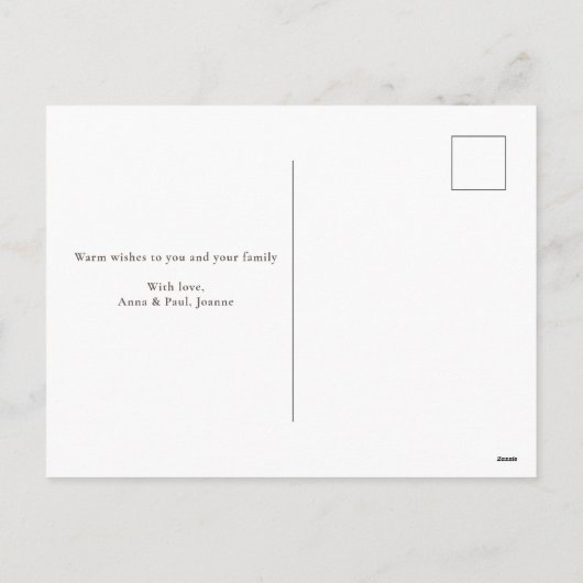 Frohe Weihnachten Modernes Schnee Winter Grün Foto (Rückseite)