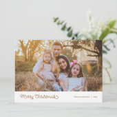 Frohe Weihnachten Modernes Script-Foto (Stehend Vorderseite)