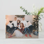 Frohe Weihnachten Modernes Script-Foto (Stehend Vorderseite)