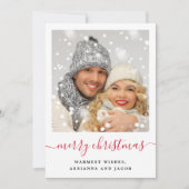 Frohe Weihnachten Modernes Script-Foto (Vorderseite)