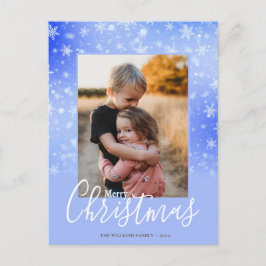 Frohe Weihnachten Modernes Snowy Winter Lila Foto