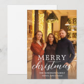 Frohe Weihnachten Modernes volles Foto (Vorne/Hinten)