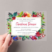 Frohe Weihnachten Modernes Weihnachtsfest im Wasse Acryleinladungen (Insitu (Handheld))