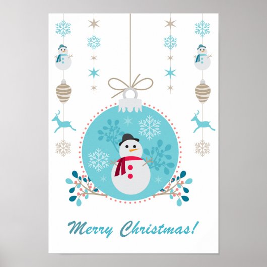 Frohe Weihnachten - Modernes Weihnachtsgedicht Poster (Vorne)