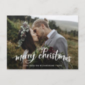 Frohe Weihnachten | Modernes Weiß mit Foto (Vorderseite)