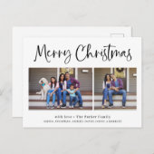 Frohe Weihnachten | Modernes Zwei-Foto (Vorne/Hinten)