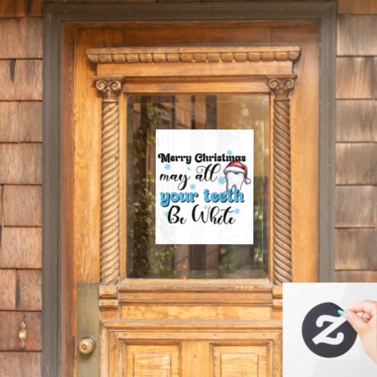 Frohe Weihnachten möge alles, was du zest, weiß se Fensteraufkleber (Haustür)