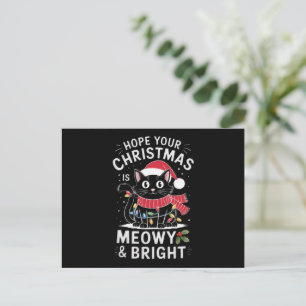 Frohe Weihnachten, möge es maunzend und hell sein, Feiertagspostkarte