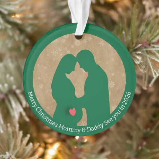Frohe Weihnachten Mommy & Daddy Bis 2026 Ornament (Baum)