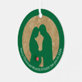 Frohe Weihnachten Mommy & Daddy Bis 2026 Ornament Aus Metall (Vorderseite links)