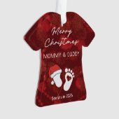 Frohe Weihnachten Mommy & Daddy Ornament (Vorderseite)