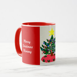 Frohe Weihnachten Mommy dekorierte Bäume Tasse