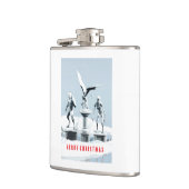 Frohe Weihnachten. Monster-Eisskulpturen Flachmann (Links)