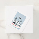 Frohe Weihnachten. Monster-Eisskulpturen Geschenkanhänger (Beispiel)