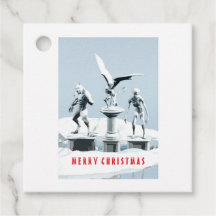 Frohe Weihnachten. Monster-Eisskulpturen