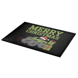 Frohe Weihnachten Monster Truck Kleinkind Jungen X Schneidebrett