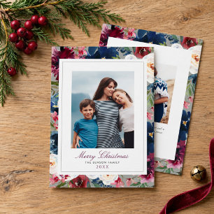 Frohe Weihnachten Moody Watercolor Florales Foto