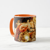 Frohe Weihnachten Moon Angel Tasse (Vorderseite Links)