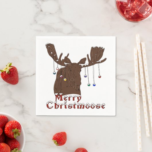 Frohe Weihnachten Moose Napkins Serviette (Beispiel)