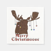 Frohe Weihnachten Moose Napkins Serviette (Vorderseite)