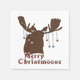 Frohe Weihnachten Moose Napkins Serviette